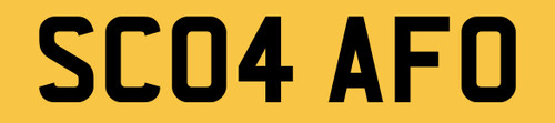 Scaffolding van reg number - van,