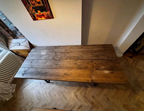 Reclaimed scaffold plank table